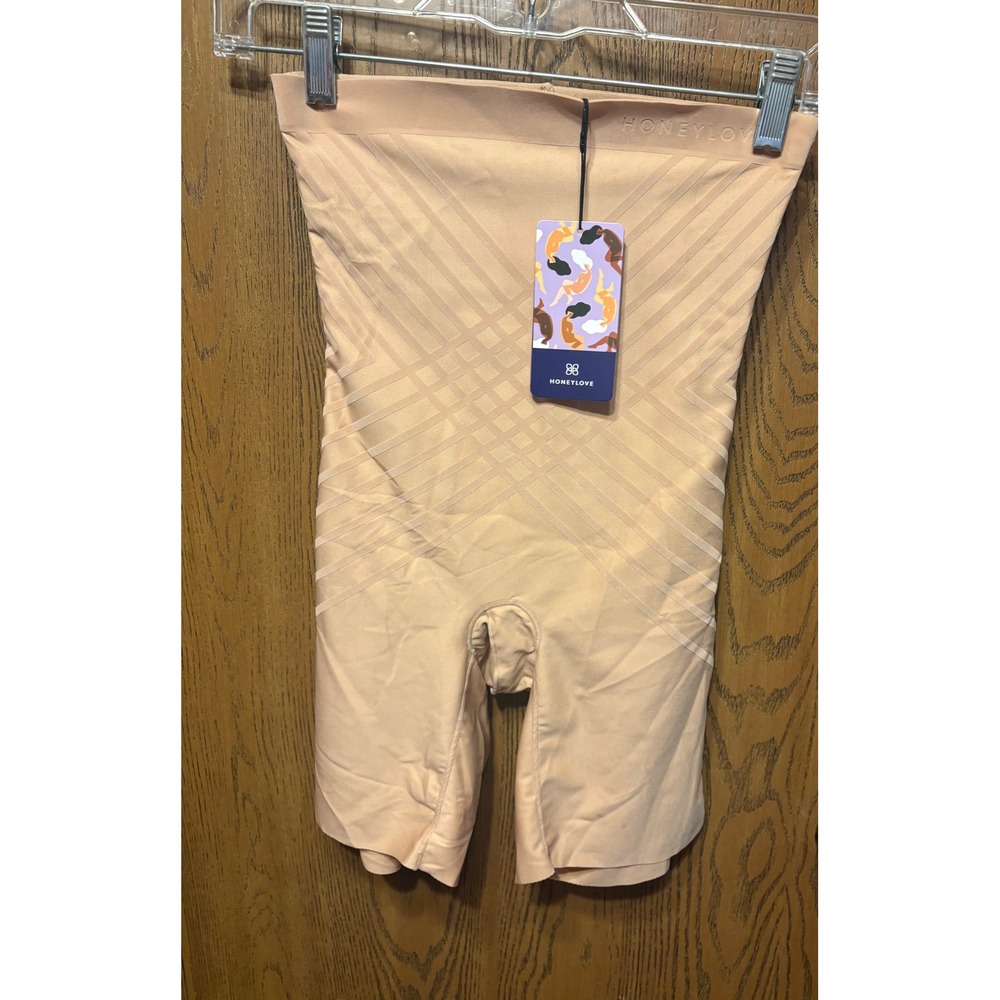 Honeylove Silhouette High Waist Short Brief Shapewear in Sand color M New 485